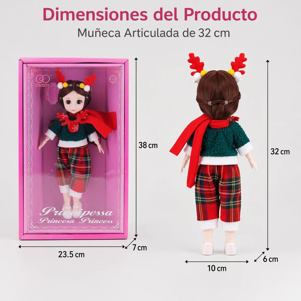 Poupée Princesse de Noël 32 cm