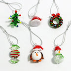 Mini sapins en verre soufflé faits main (3 cm)