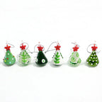 Mini sapins en verre soufflé faits main (3 cm)