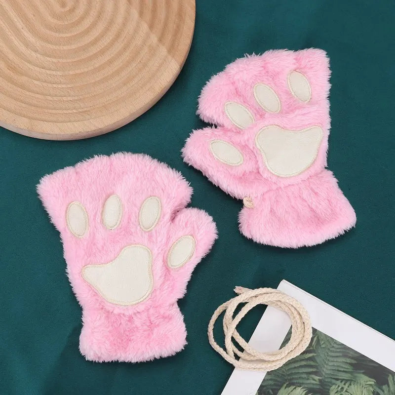 Mitaines Patte de Chaton – Rose