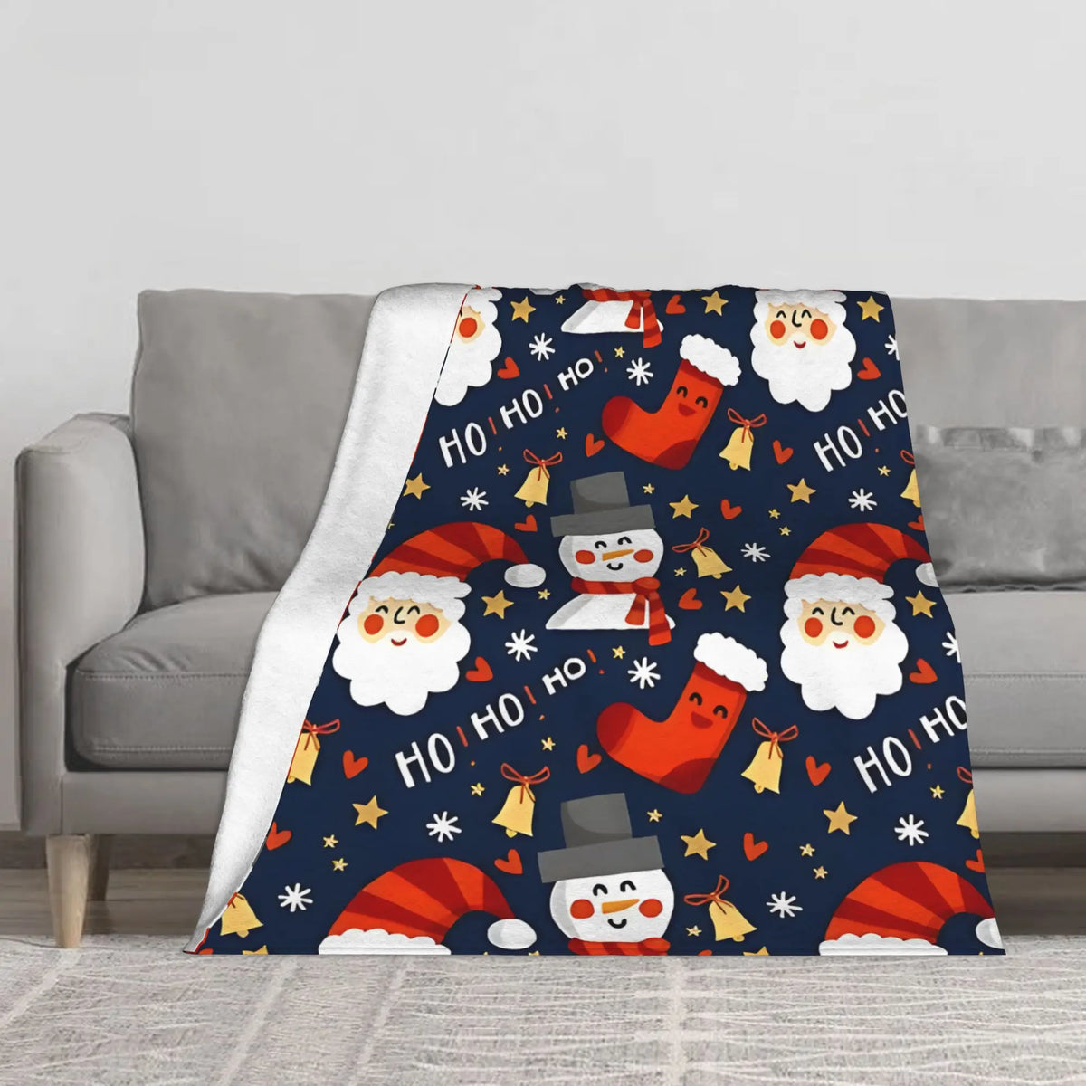 Plaid de Noël « Ho Ho Ho » ultra doux