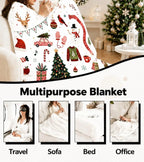 Plaid de Noël en flanelle – Sapin & coin du feu
