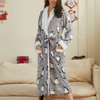 Peignoir de Noël en flanelle imprimé
