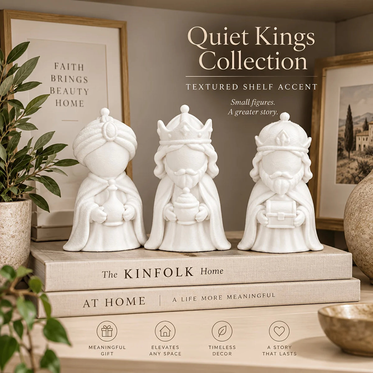 Les 3 Rois mages – statuettes blanches