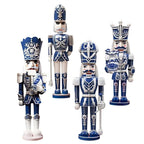 Lot de 4 casse-noisettes bleu et blanc style porcelaine