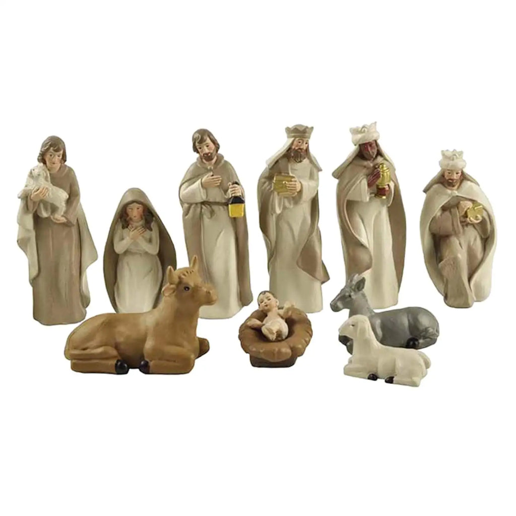 Crèche de Noël 10 santons naturels
