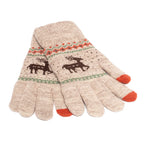 Gants de Noël en tricot – Motif cerf