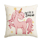 Housse de coussin de Noël rose – 45 x 45 cm