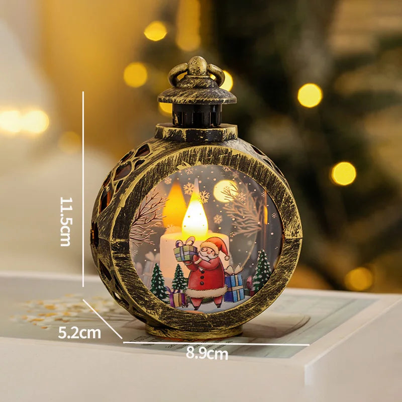 Veilleuse de Noël lumineuse – Scène enneigée