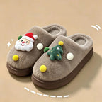 Chaussons de Noël en peluche – Semelle souple