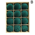 Boules de Noël en velours – lot de 12 (6 cm)