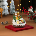 Scène de Noël lumineuse et tournante en résine (17 modèles)