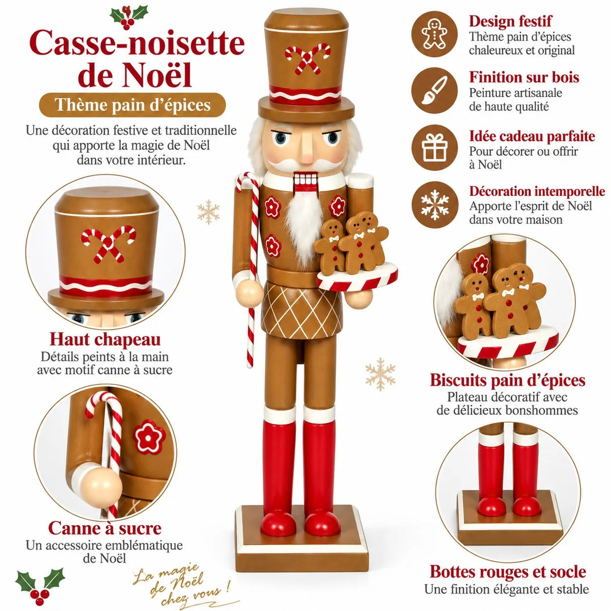 Grand casse-noisette pain d'épices 50 cm