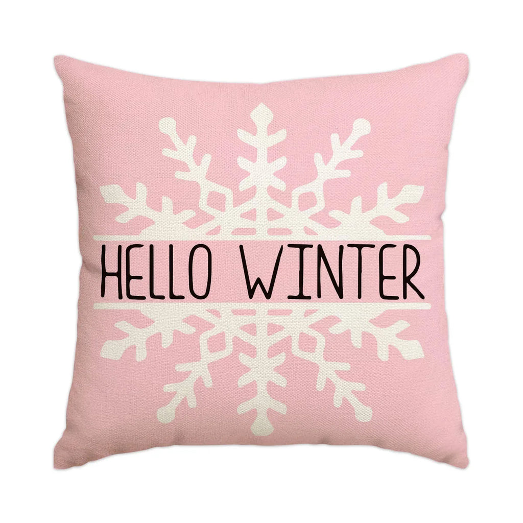 Housse de coussin de Noël rose – 45 x 45 cm