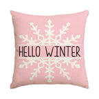 Housse de coussin de Noël rose – 45 x 45 cm