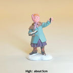 Personnages d'hiver miniatures (patineurs, skieurs…)