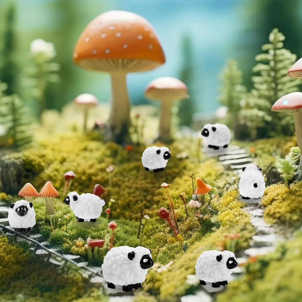 Lot de 20 mini moutons pour crèche