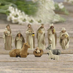 Crèche de Noël 10 santons naturels
