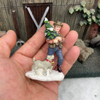 Personnage miniature de village de Noël (à l'unité)