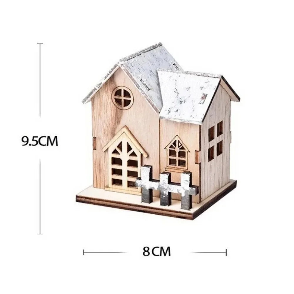 Maisonnette en bois lumineuse LED