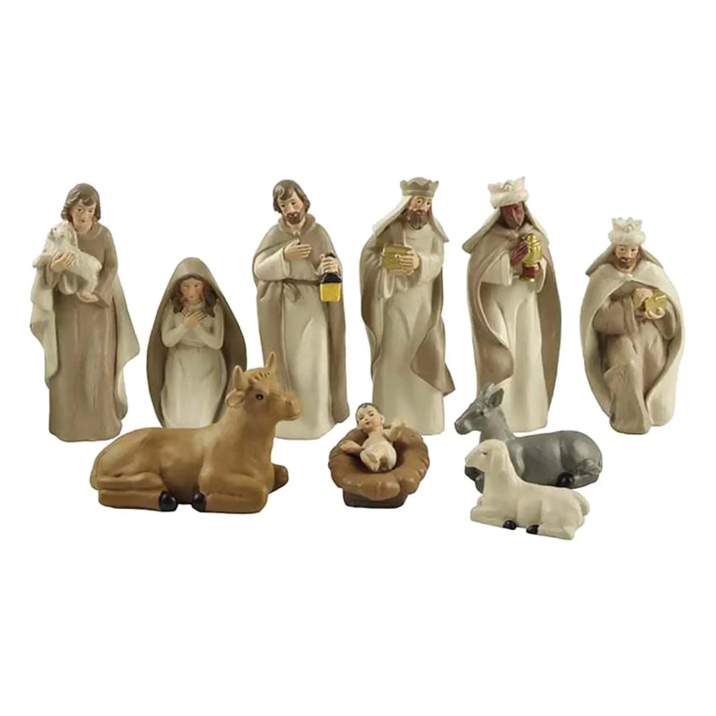 Crèche de Noël 10 santons naturels