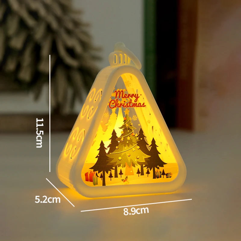 Veilleuse de Noël lumineuse – Scène enneigée