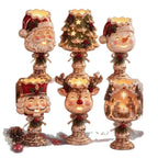 Bougeoir de Noël lumineux en résine