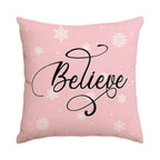 Housse de coussin de Noël rose – 45 x 45 cm