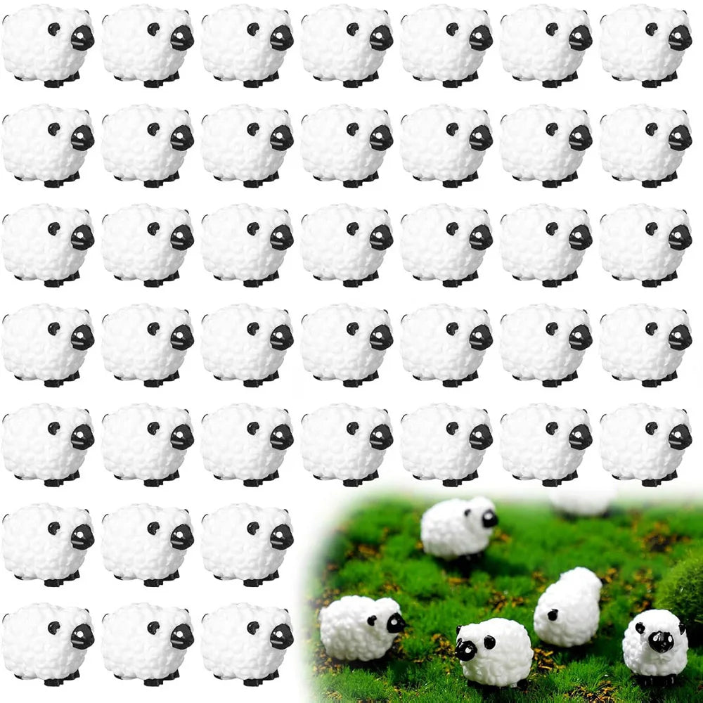 Lot de 20 mini moutons pour crèche