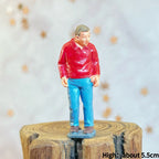Scène de personnages pour village de Noël