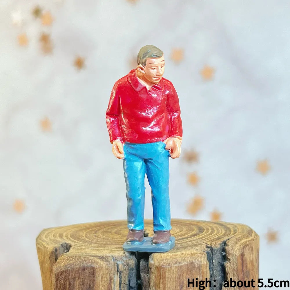Scène de personnages pour village de Noël