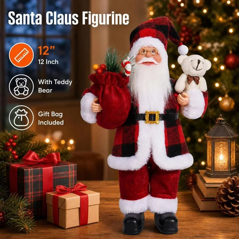 Père Noël en peluche 30 cm