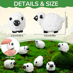 Lot de 20 mini moutons pour crèche