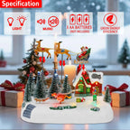 Village animé « Traîneau du Père Noël » musical et lumineux