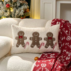 Housse de coussin de Noël brodée colorée