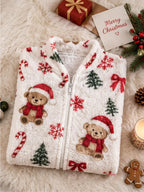 Robe de chambre de Noël en flanelle – Oursons & sucres d'orge