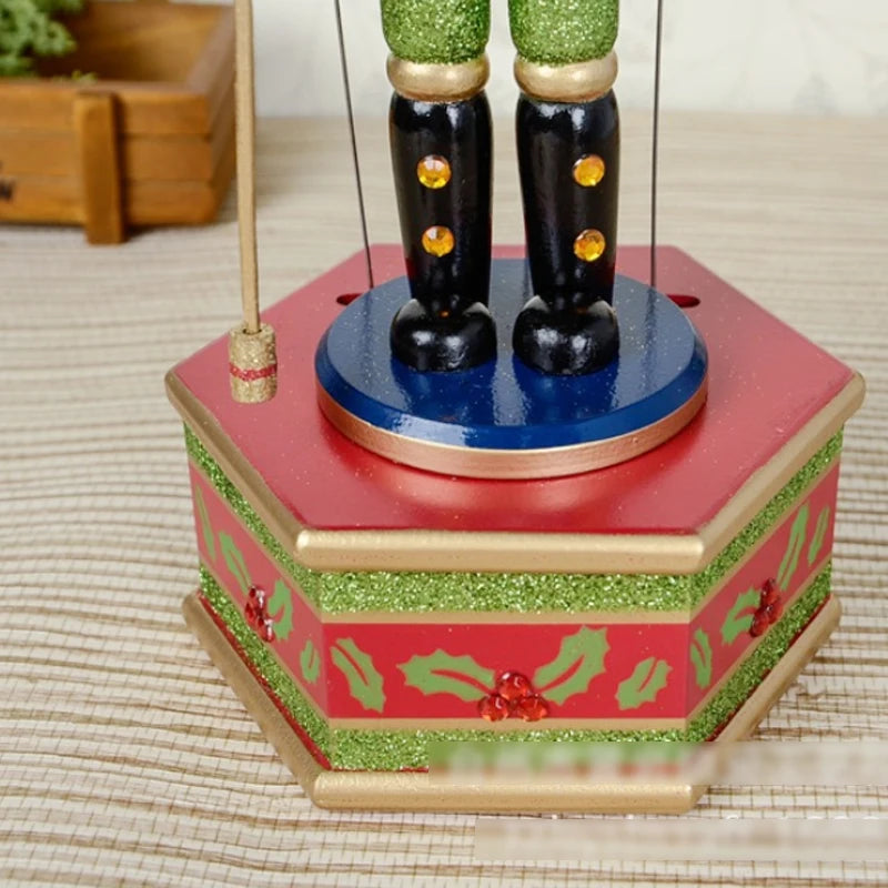 Casse-noisette musical articulé peint à la main (32 cm)