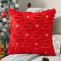Housse de coussin sapin rouge