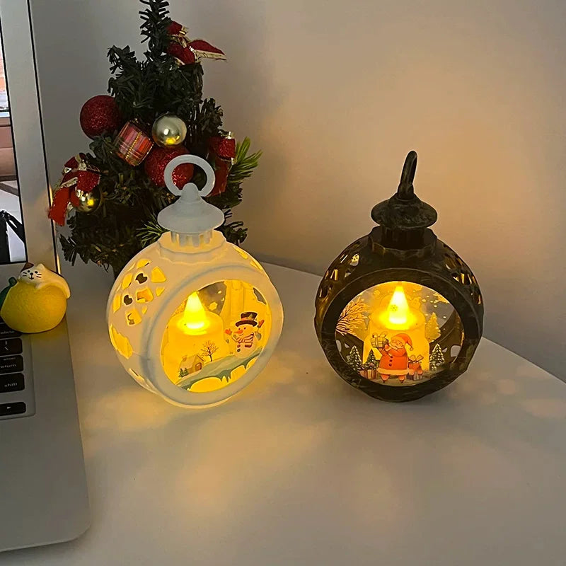 Veilleuse de Noël lumineuse – Scène enneigée