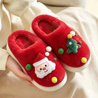 Chaussons de Noël en peluche – Semelle souple