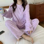 Pyjama velours corail – Lilas