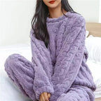 Pyjama velours corail – Violet