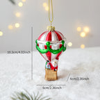 Suspension de Noël en verre peint (Père Noël, bonhomme de neige…)