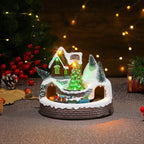 Scène de Noël lumineuse et tournante en résine (17 modèles)