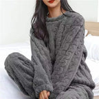 Pyjama velours corail – Gris