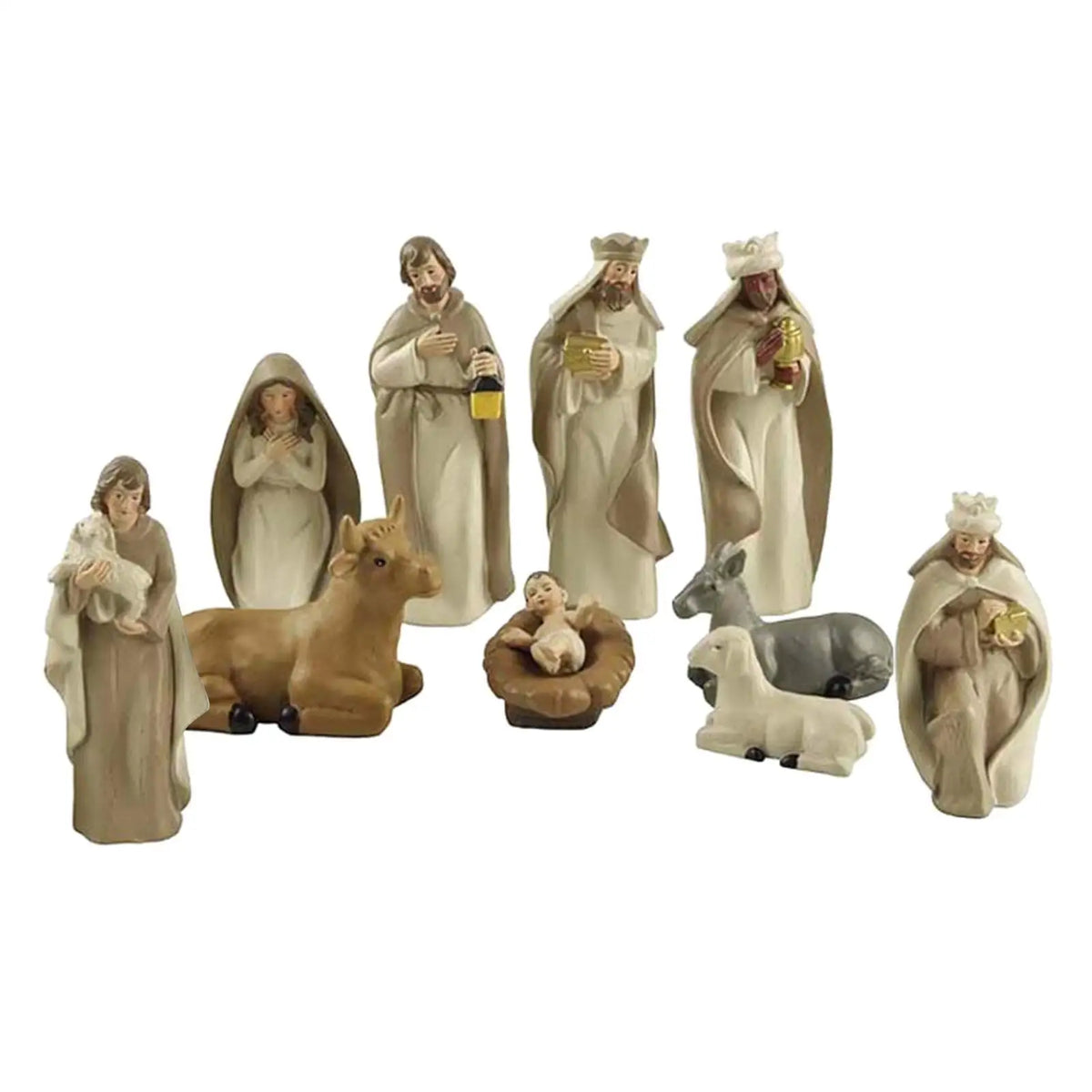 Crèche de Noël 10 santons naturels