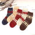 Lot de 5 paires de chaussettes de Noël – Motifs cerf