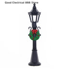 Lot de 4 lampadaires miniatures de Noël