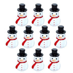 Lot de 10 mini bonhommes de neige