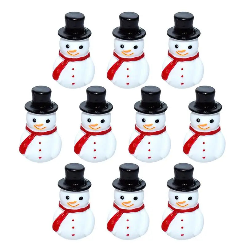 Lot de 10 mini bonhommes de neige